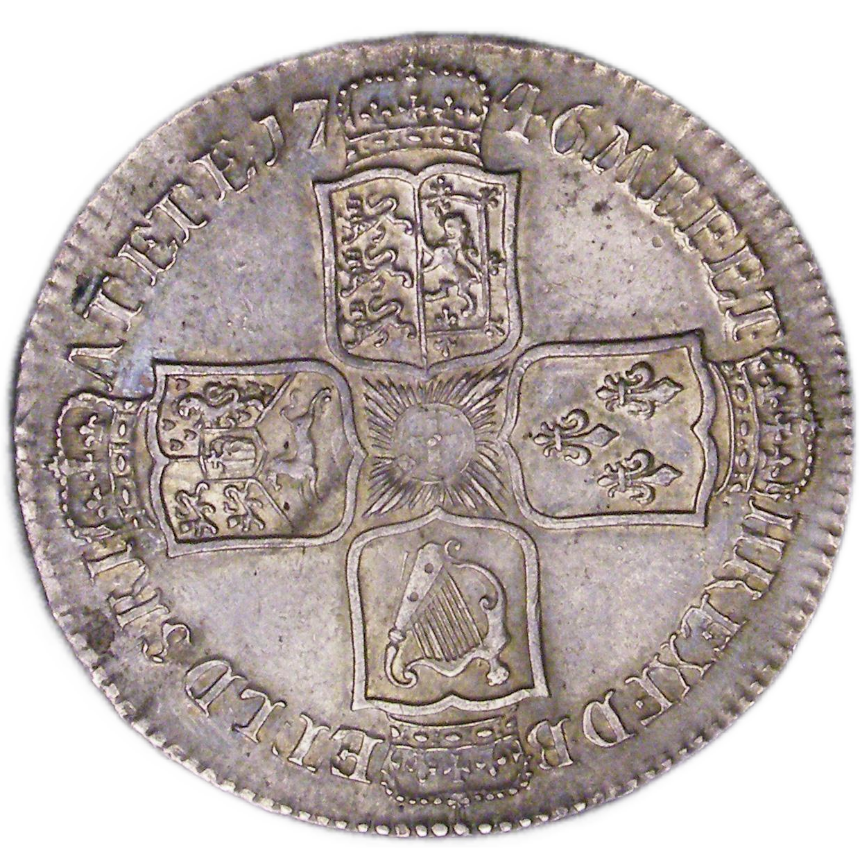 1746 George II Lima Halfcrown standard reverse
