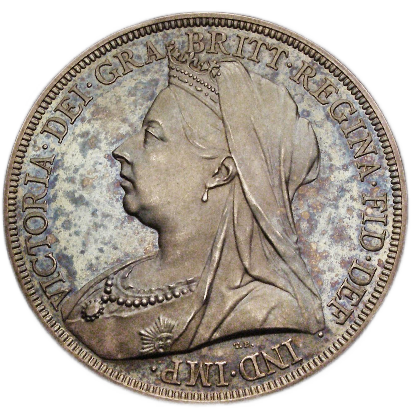 1893 Victoria Crown proof strike obverse